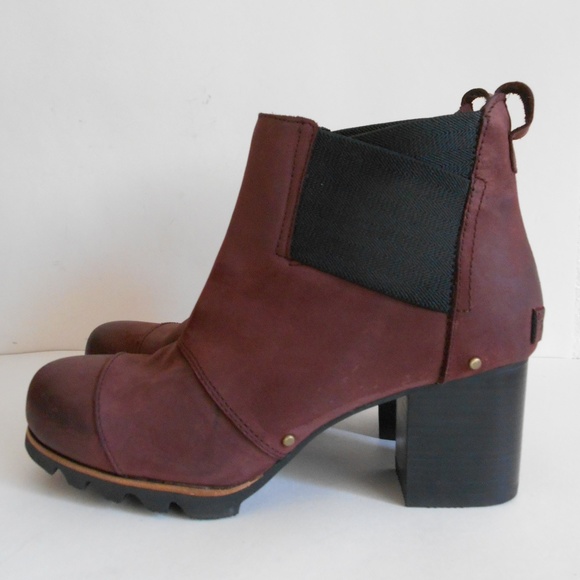 sorel addington waterproof leather chelsea bootie